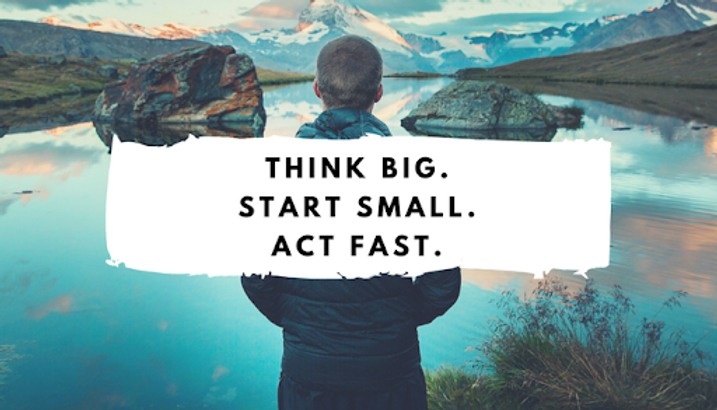Poster: Think Big Start Small Act Fast