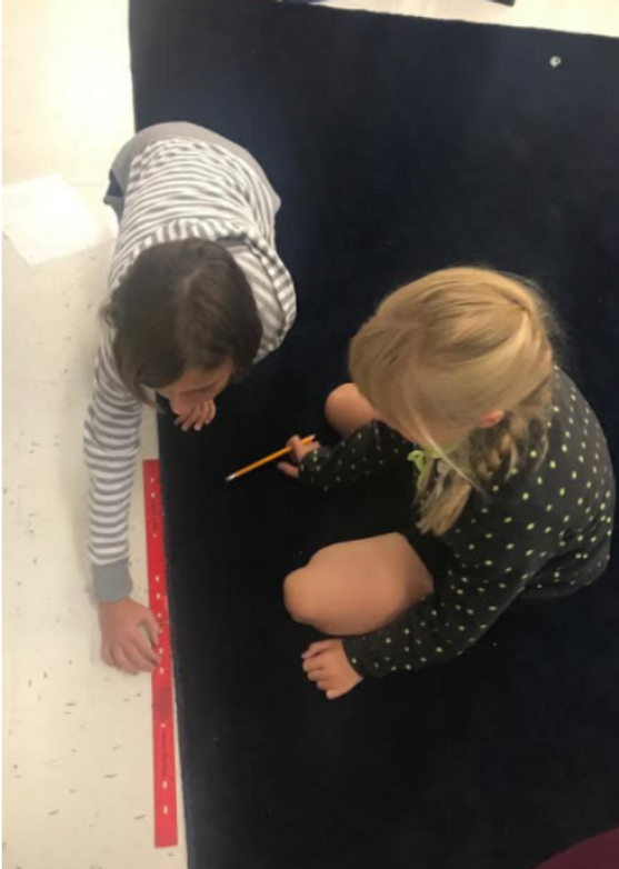 Kids using a ruler